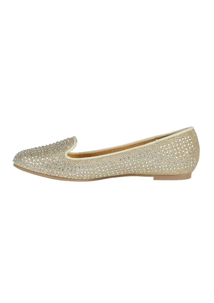 Gold Flat Shoes