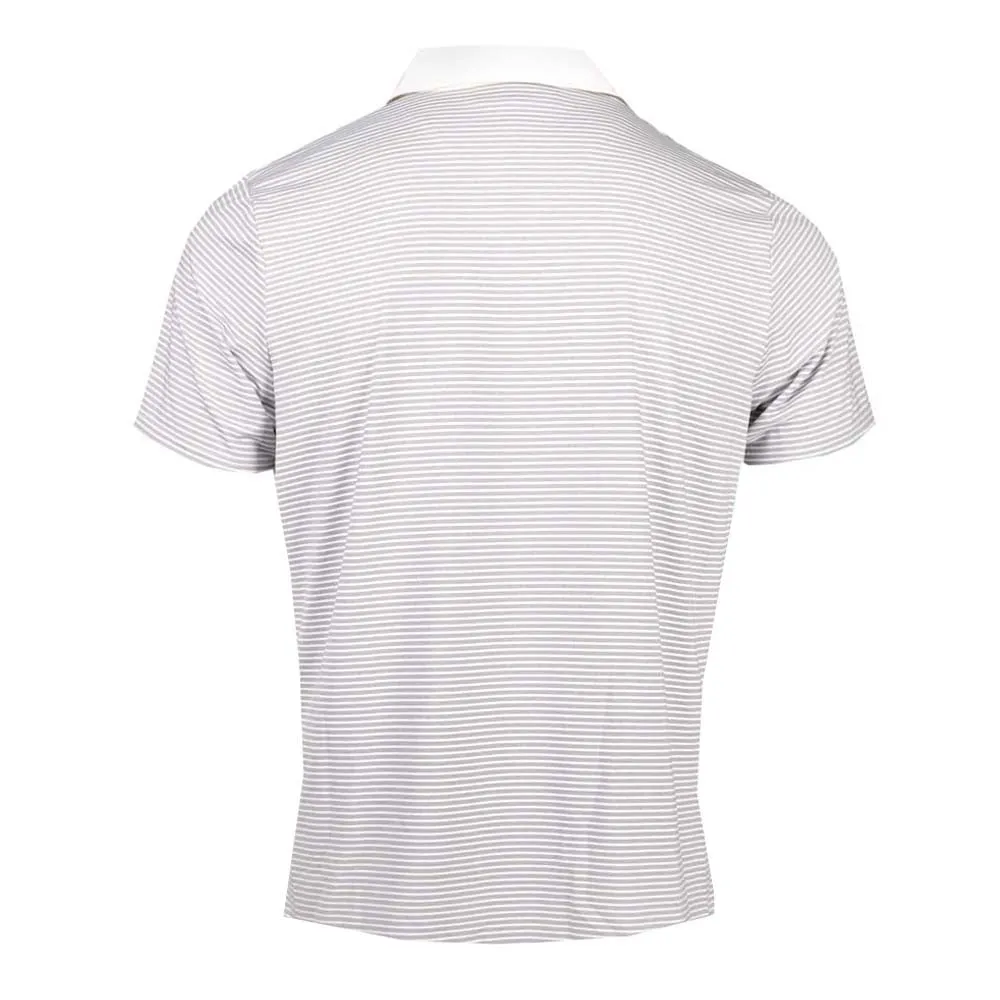 Golf T Logo Stripes Short Sleeve Polo Shirt