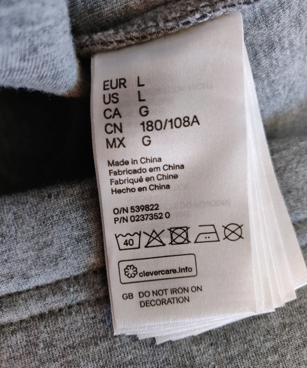 Gray H&M x Alexander Wang sweatshirt