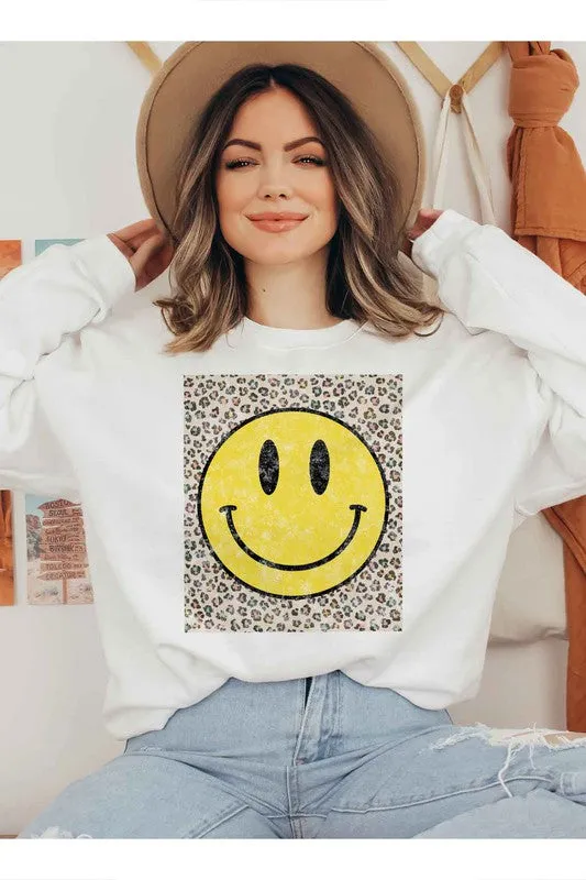 Leopard Print Graphic Sweatshirt for Happy Styling