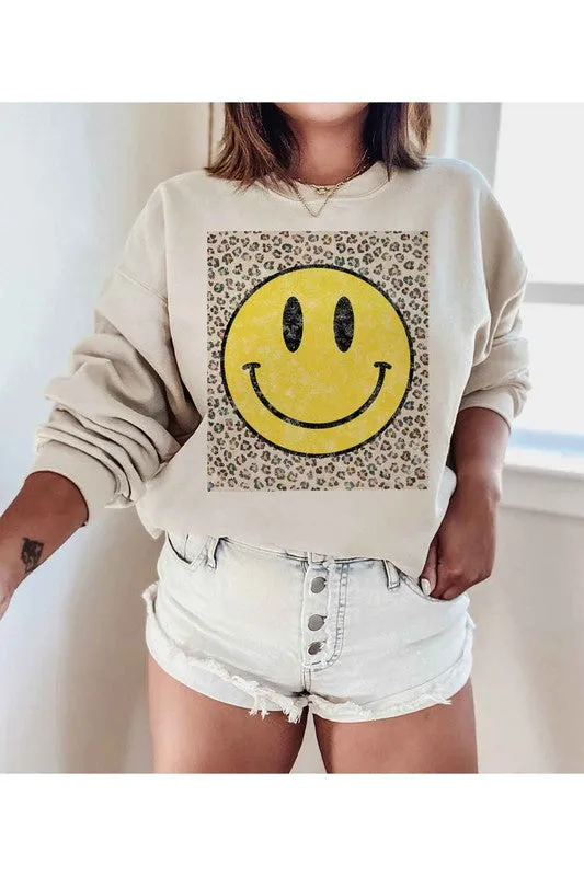 Leopard Print Graphic Sweatshirt for Happy Styling