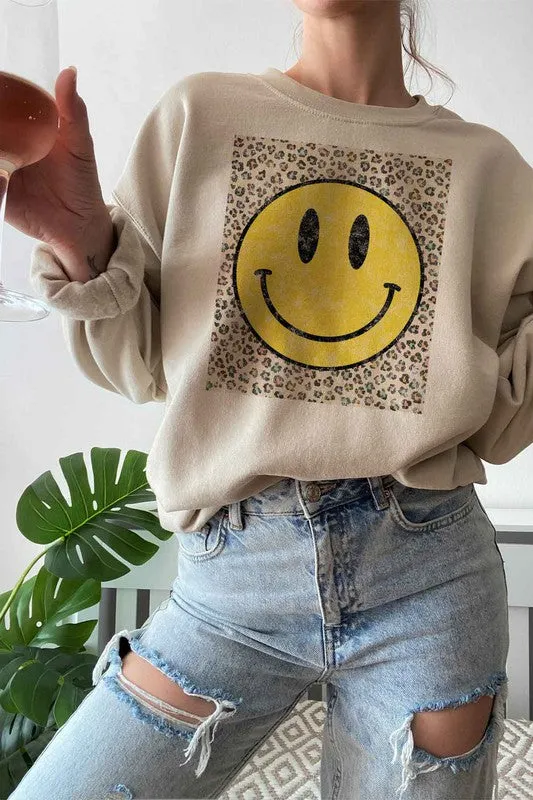 Leopard Print Graphic Sweatshirt for Happy Styling