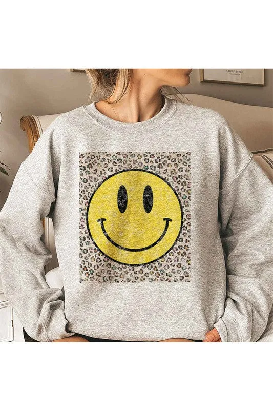 Leopard Print Graphic Sweatshirt for Happy Styling