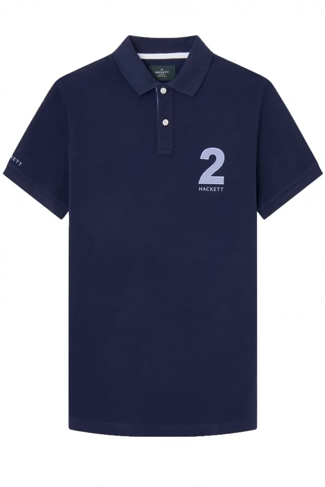 Heritage Number Polo Navy