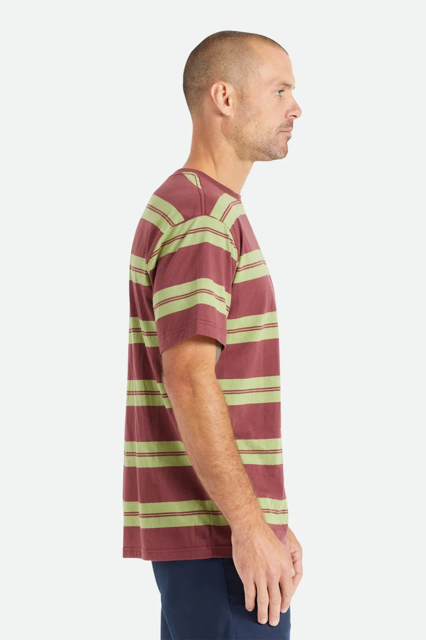 Hilt Shield S/S Knit - Mahogany/Epsom Green