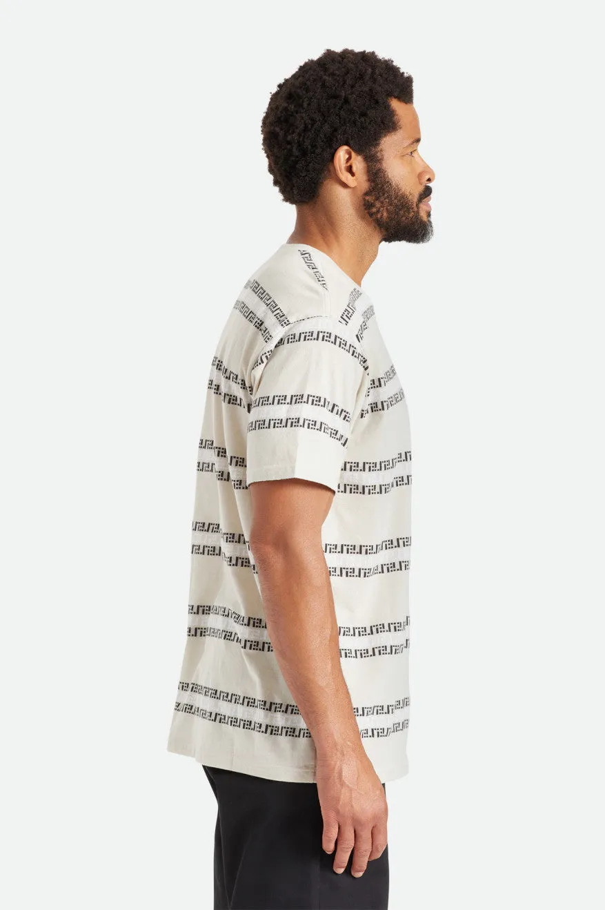 Hilt S/S Pocket Knit - Beige/Black/White