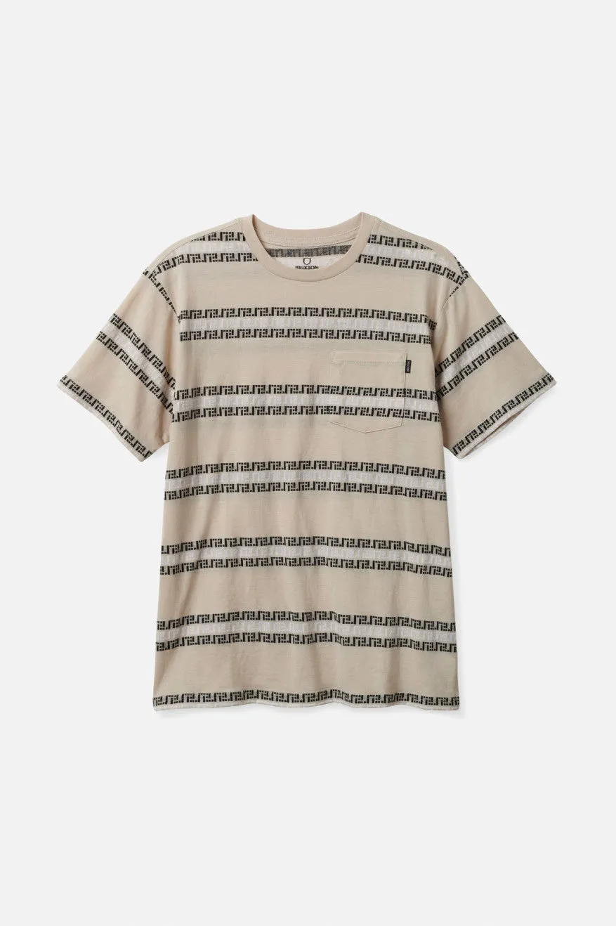 Hilt S/S Pocket Knit - Beige/Black/White