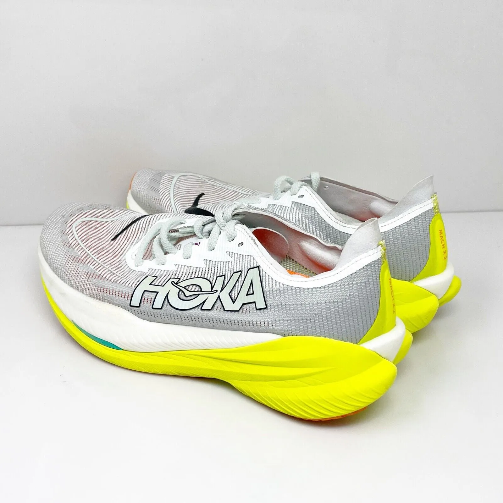 Hoka One One Mens Mach X 2 1155119 FCT Gray Running Shoes Sneakers Size 10 D