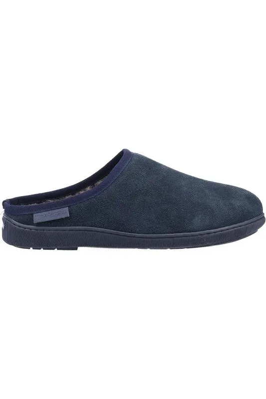 Hush puppies Ashton mens slippers in Navy