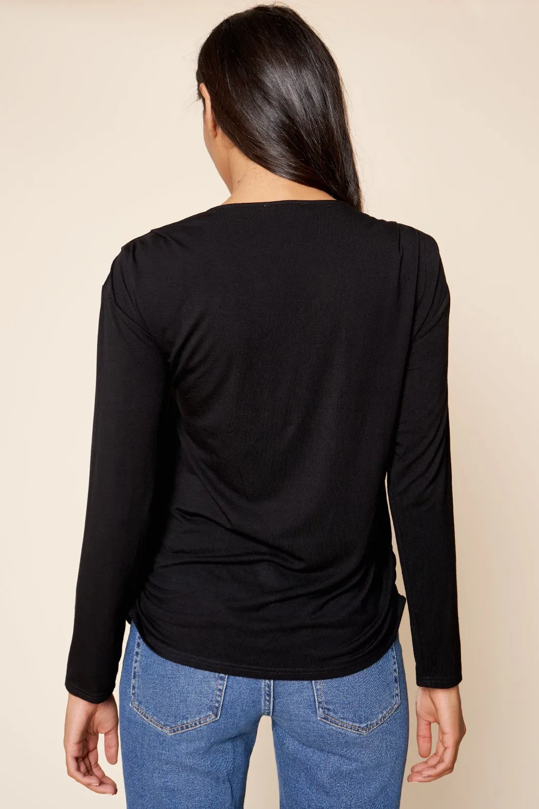 Julia Surplice Jersey Knit Top