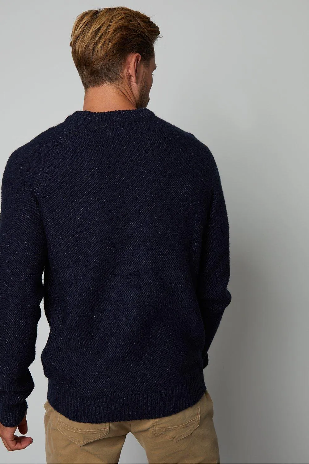 'Gilbridge' Crew Neck Raglan Sleeve Knitted Jumper Threadbare