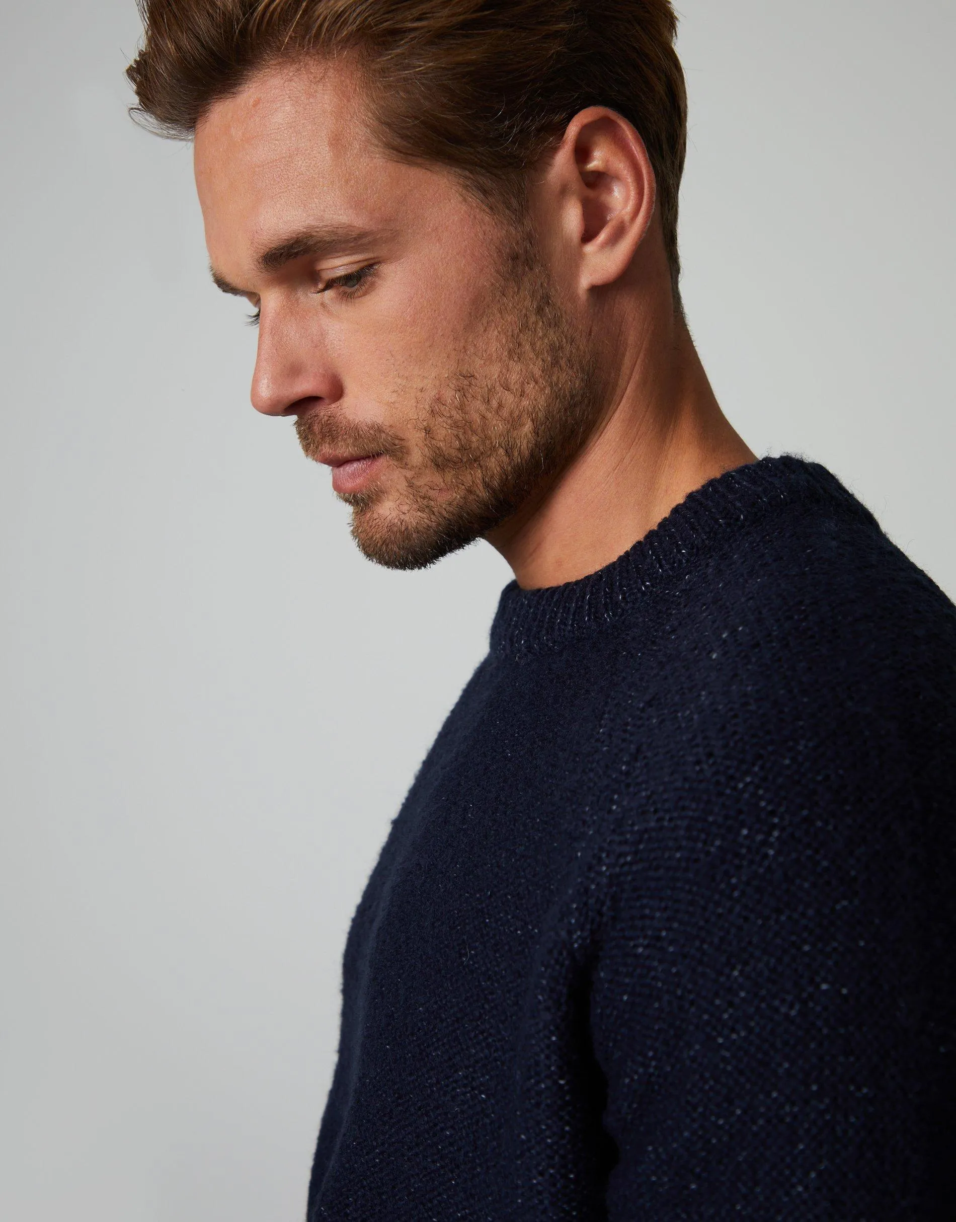 'Gilbridge' Crew Neck Raglan Sleeve Knitted Jumper Threadbare