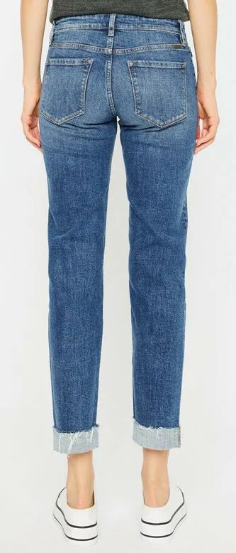 KanCan Patched Distressed Boyfriend Jeans in Size 5/26 to 22W