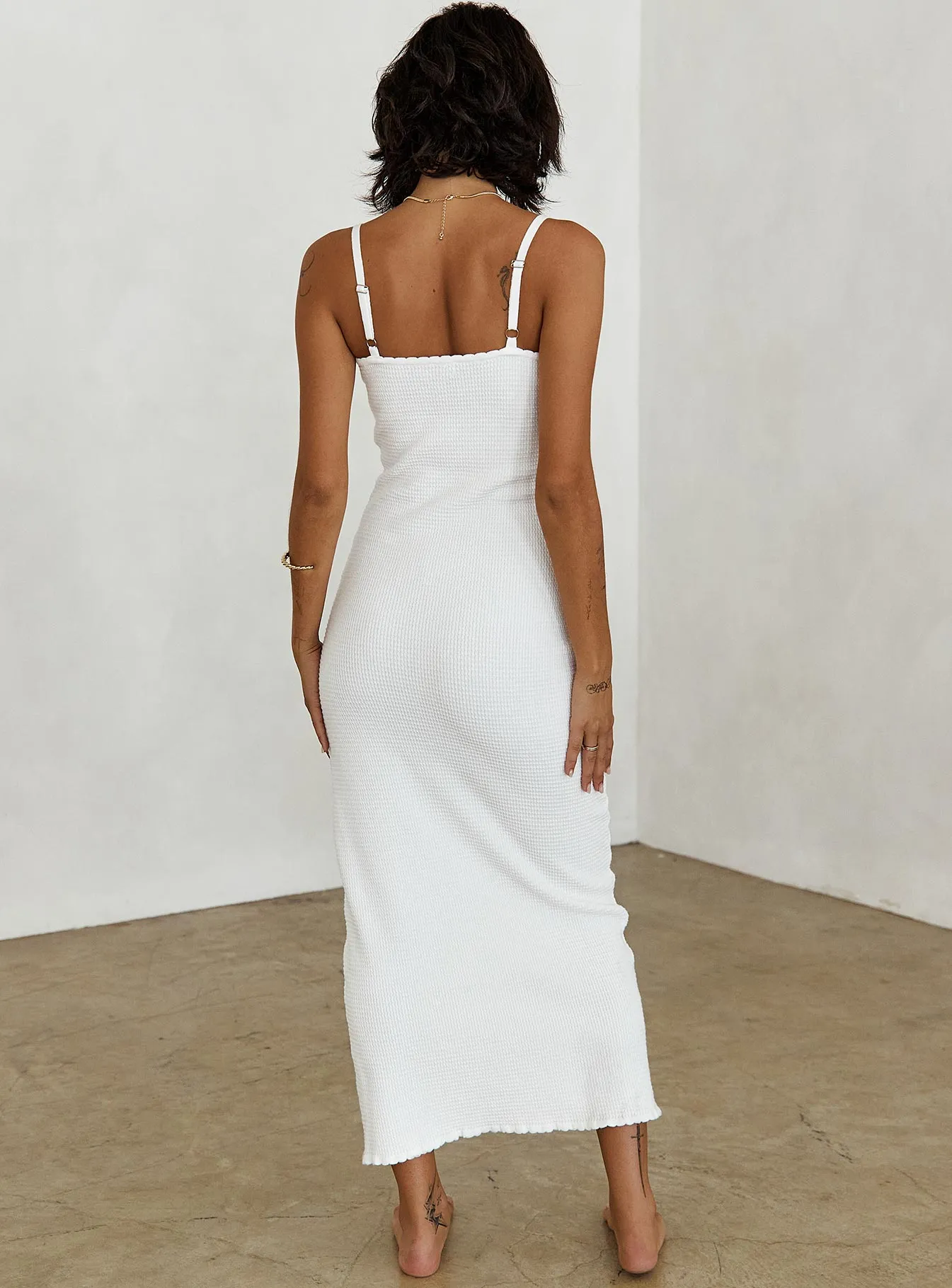 White Maxi Dress for Women - Kattan