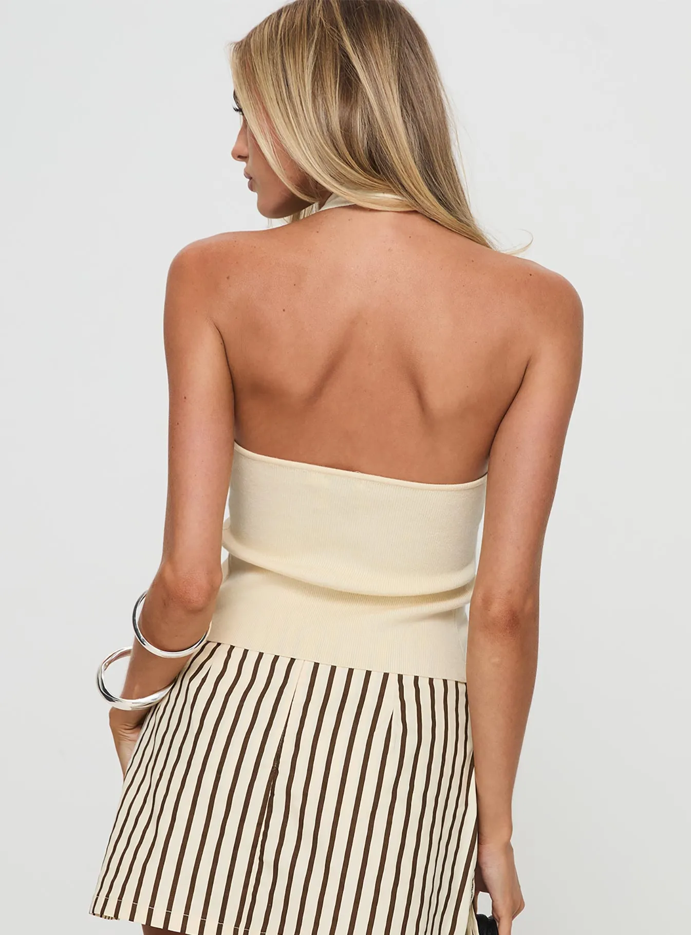 Cream Halter Top - Kingley