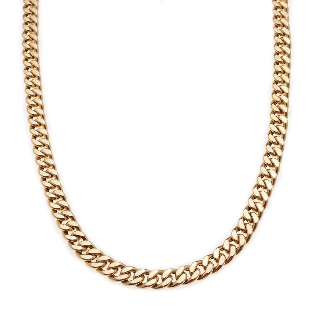 14K Gold Cuban Link Necklace - 9.5mm