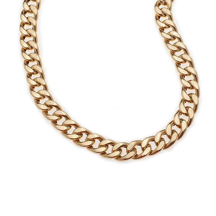 14K Gold Cuban Link Necklace - 9.5mm