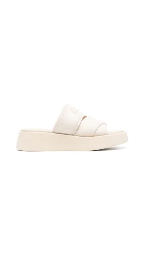 Light Rose Mila Linen Slides - Shop Now