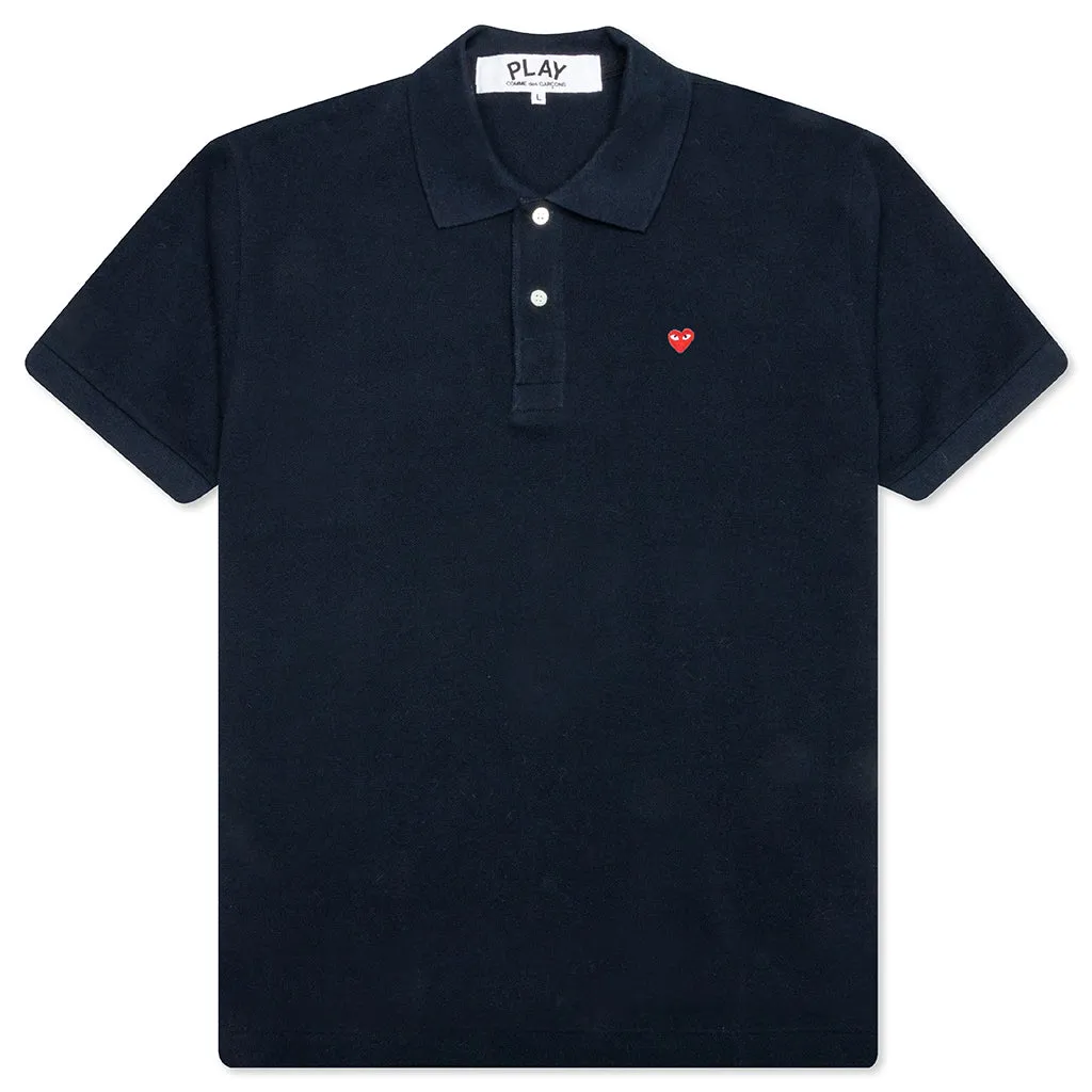 Navy Little Red Heart Polo Shirt