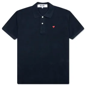 Navy Little Red Heart Polo Shirt