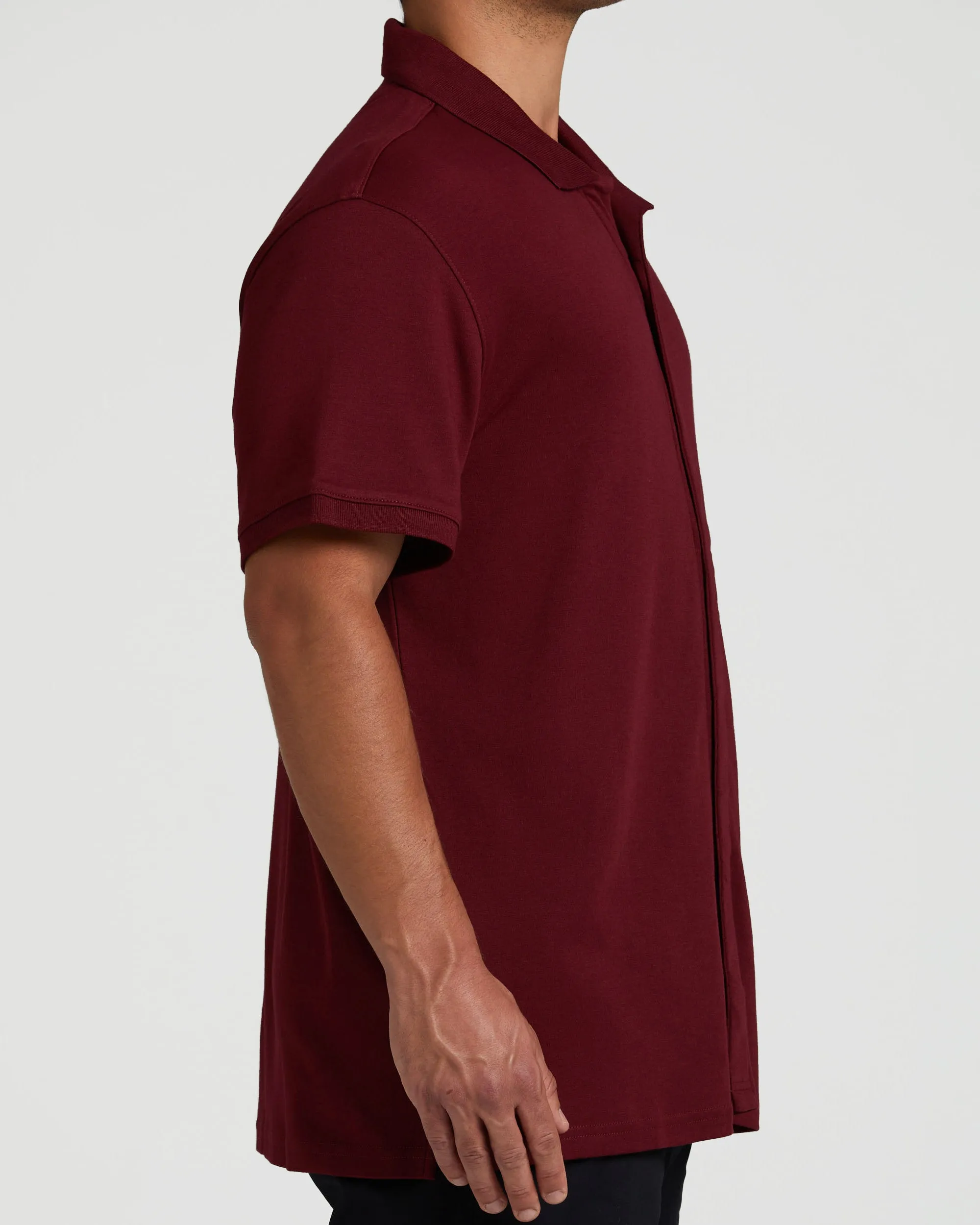 MagnaClick Cotton Polo (Mens) - Burgundy