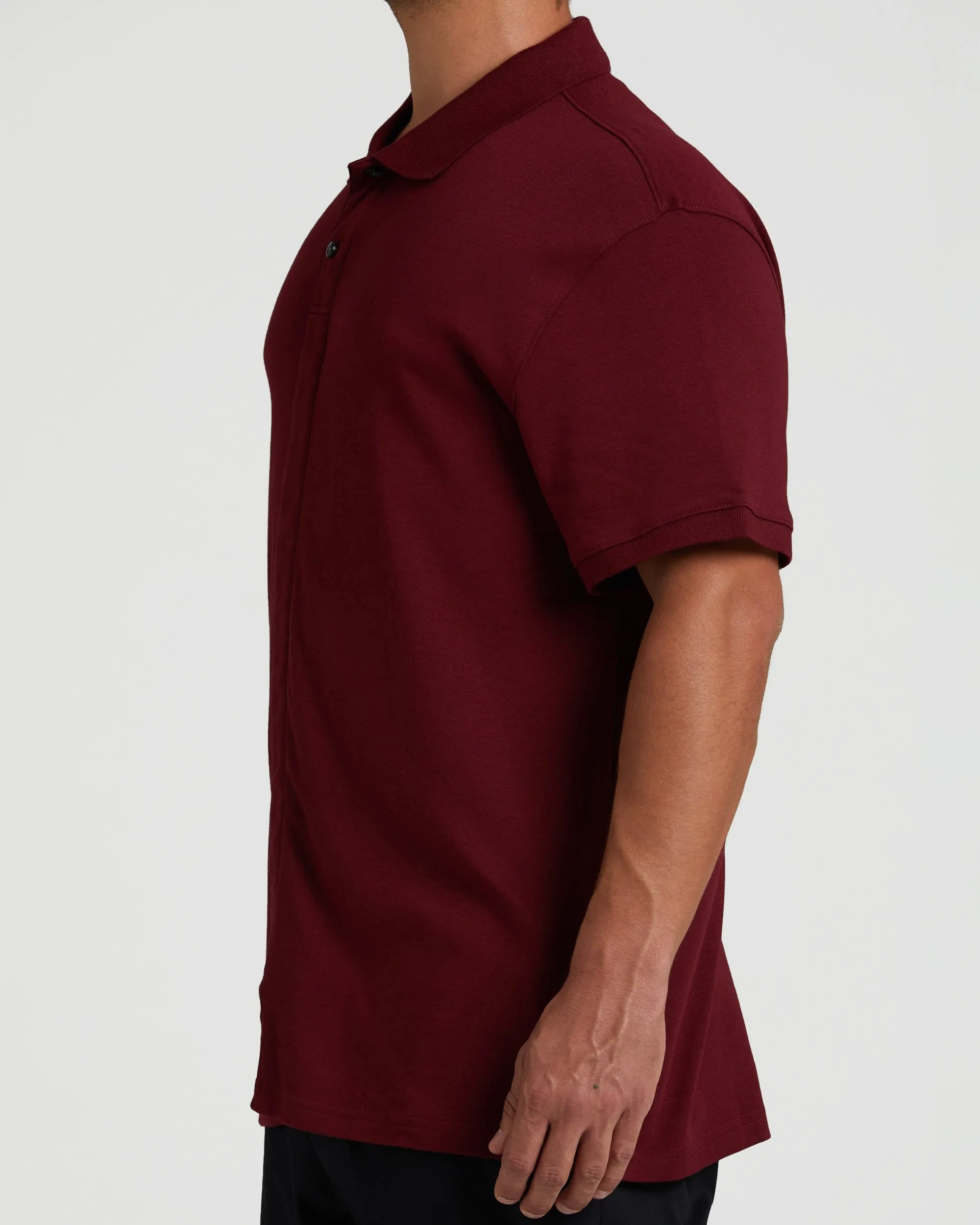 MagnaClick Cotton Polo (Mens) - Burgundy