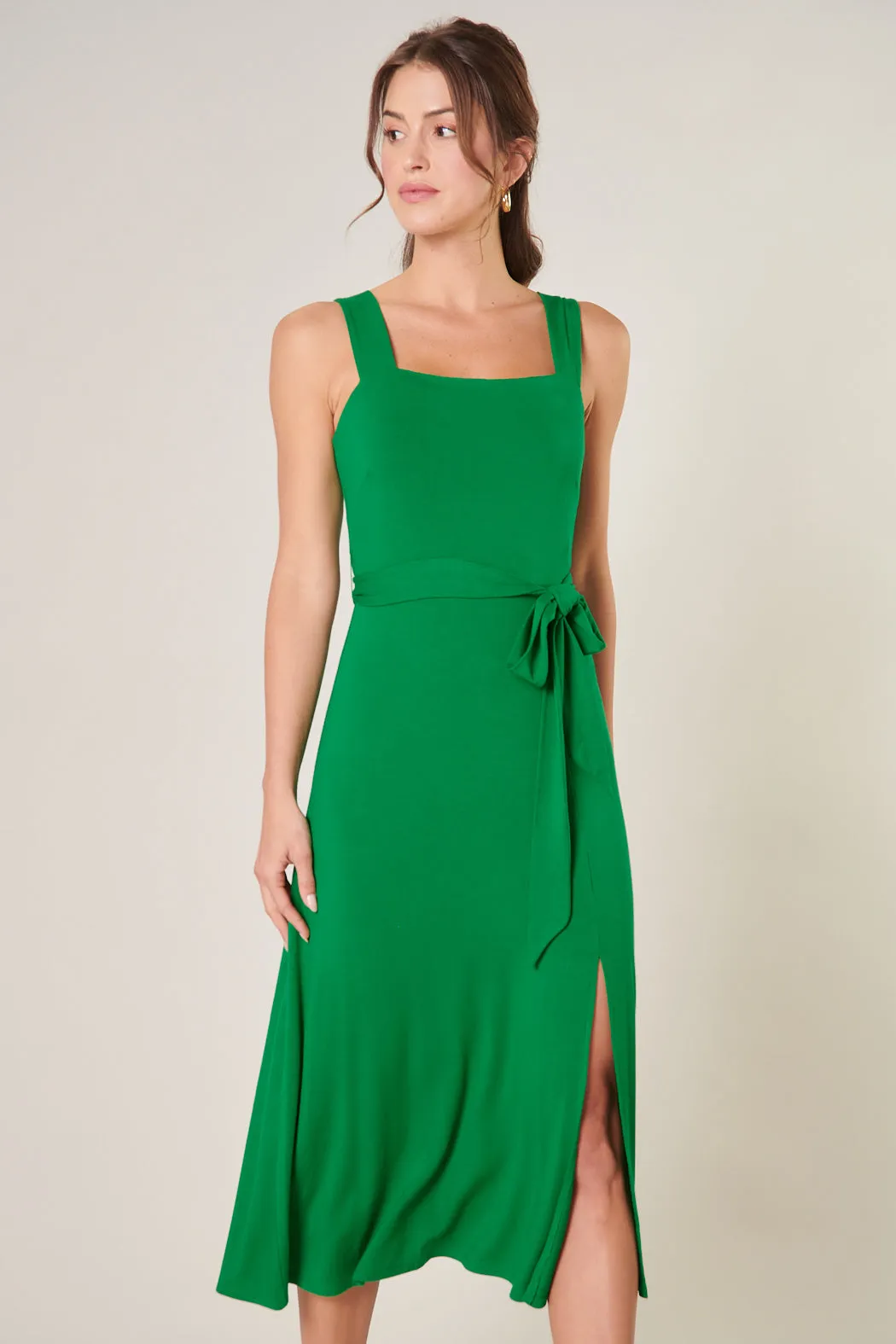 Mariana Midi Sleeveless Jersey Knit Dress