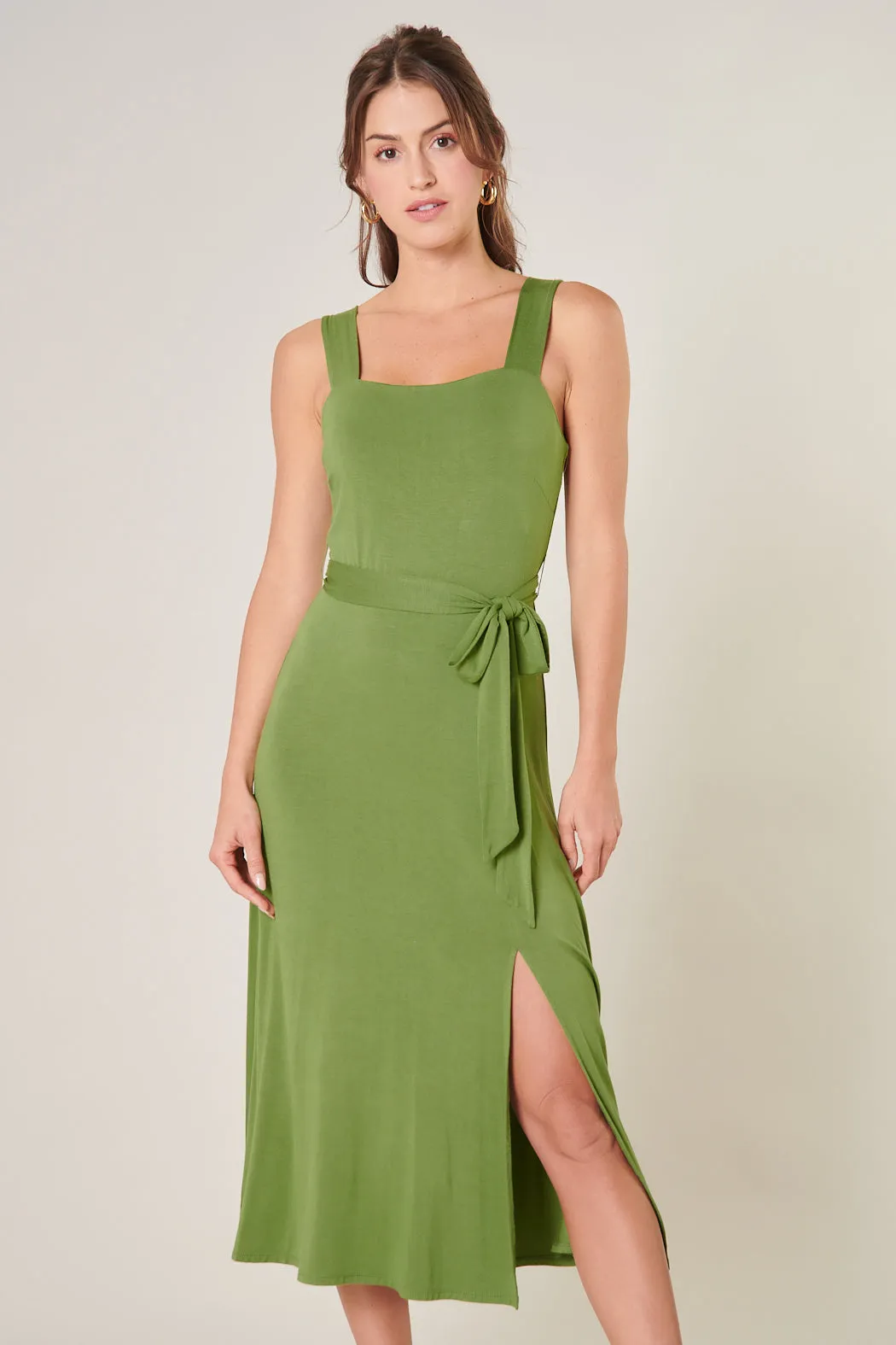 Mariana Midi Sleeveless Jersey Knit Dress