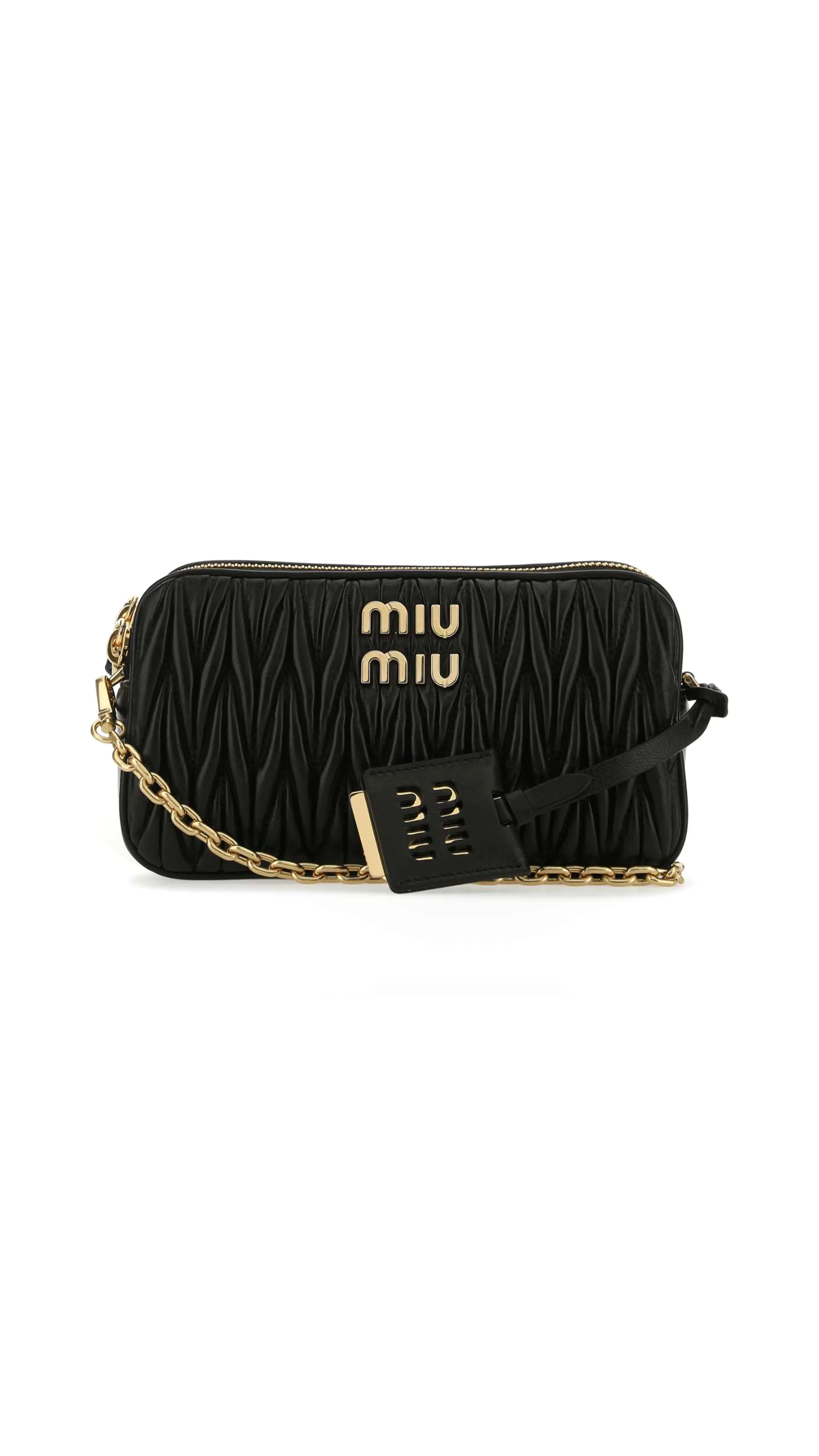 Black Mini-bag in Matelassé Nappa Leather