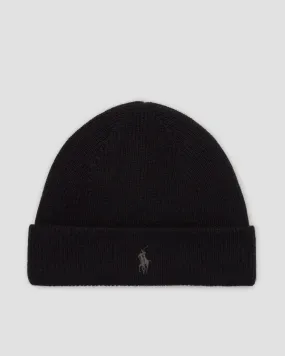 Men's black cashmere beanie Polo Ralph Lauren 710920660-1