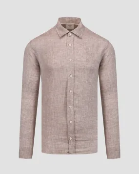 Men’s beige linen shirt BOGNER Timi 58742973-811