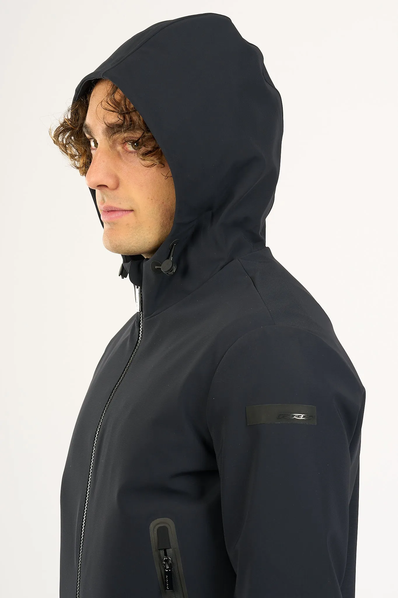 Men's Blue Summer Hooded Jacket