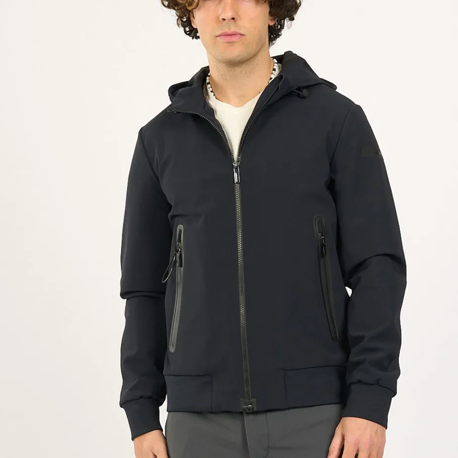 Men's Blue Summer Hooded Jacket