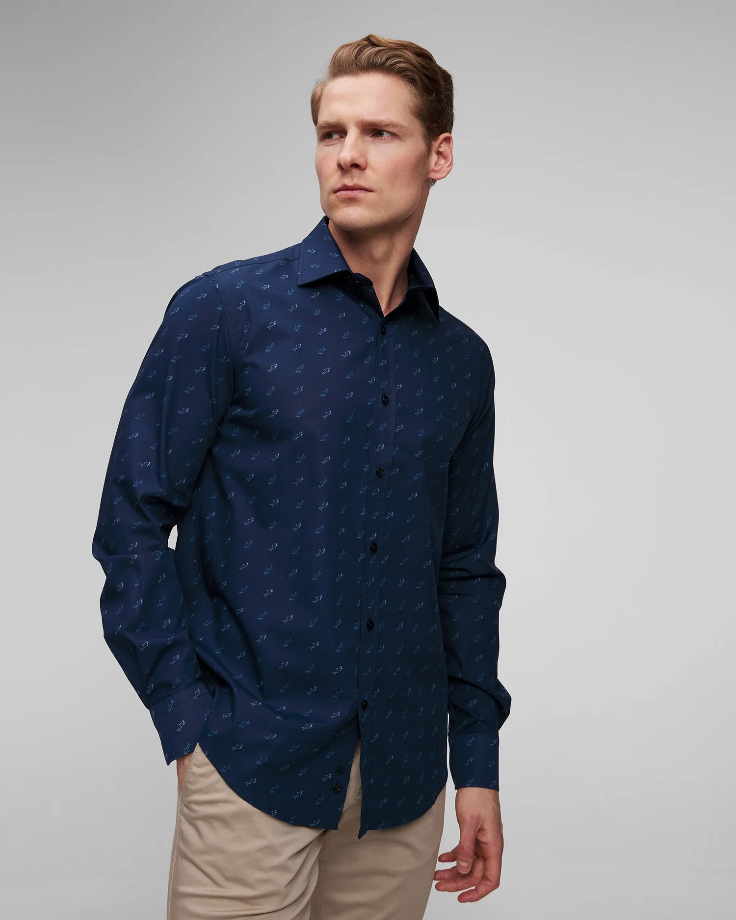 Men’s navy blue shirt Paul&Shark 24413033CF-l11