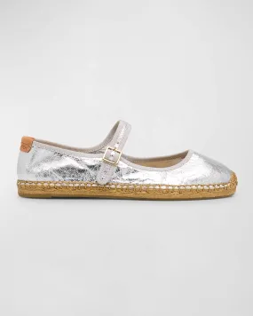 Metallic Mary Jane Espadrilles