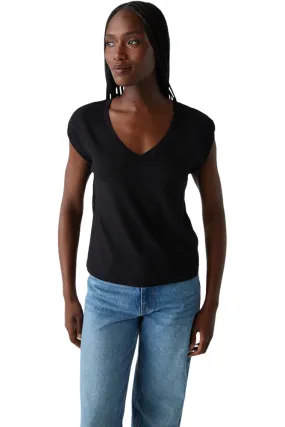 Michael Stars Tati Power Shoulder Top - Stylish Women's Blouse