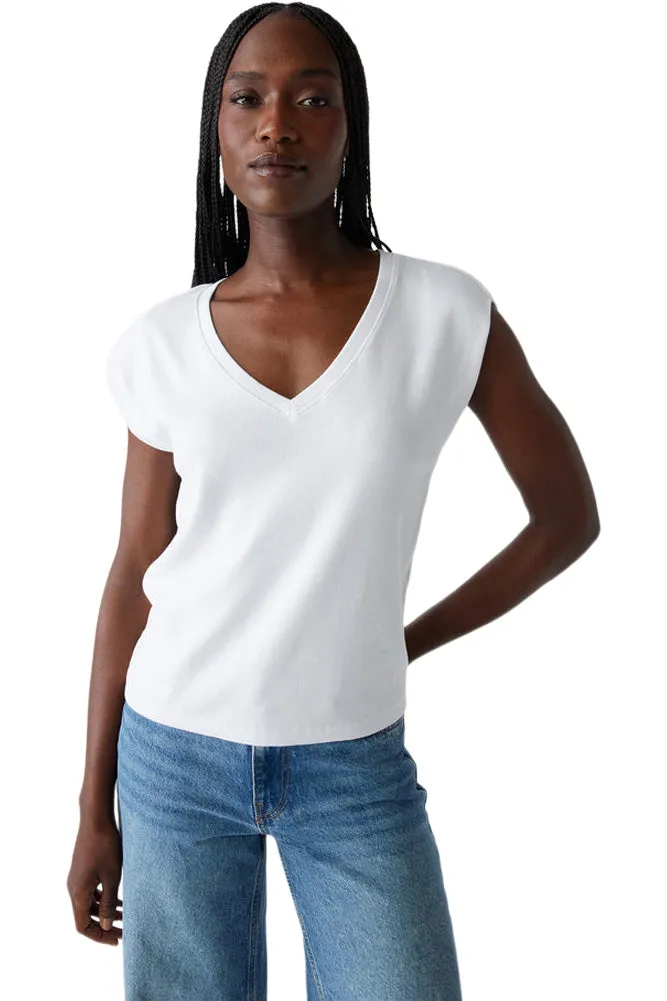 Michael Stars Tati Power Shoulder Top - Stylish Women's Blouse