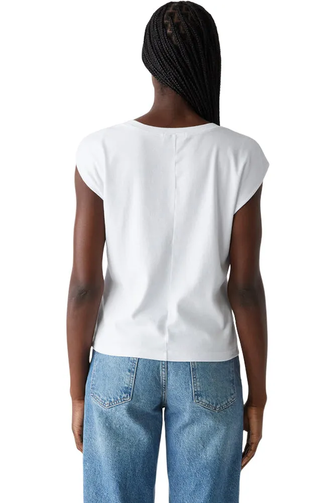 Michael Stars Tati Power Shoulder Top - Stylish Women's Blouse