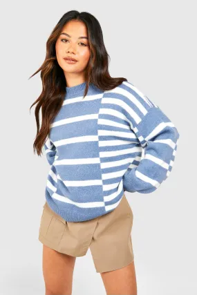 Mixed Stripe Oversized Jumper - Jumpers & Cardigans - boohoo