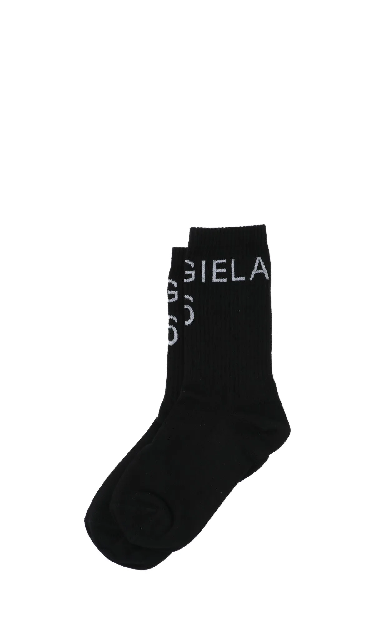 MM6 Maison Margiela Logo Intarsia Knit Stretch Socks