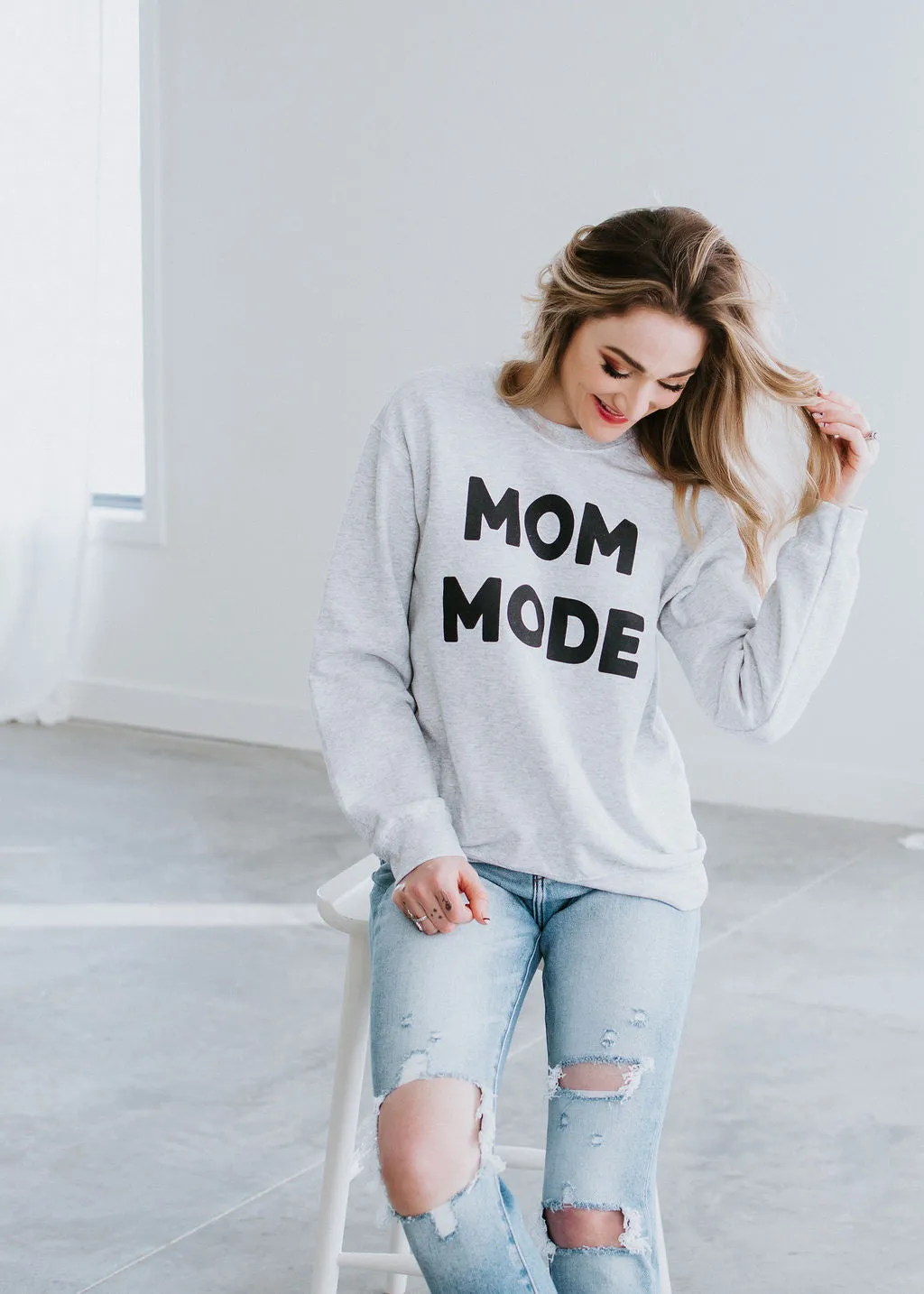 Mom Mode Graphic Sweatshirt