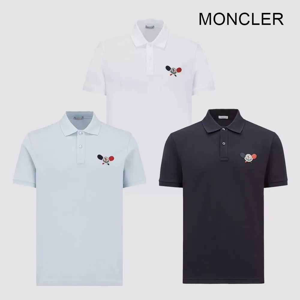 Moncler Tennis Logo Patch Polo Shirt