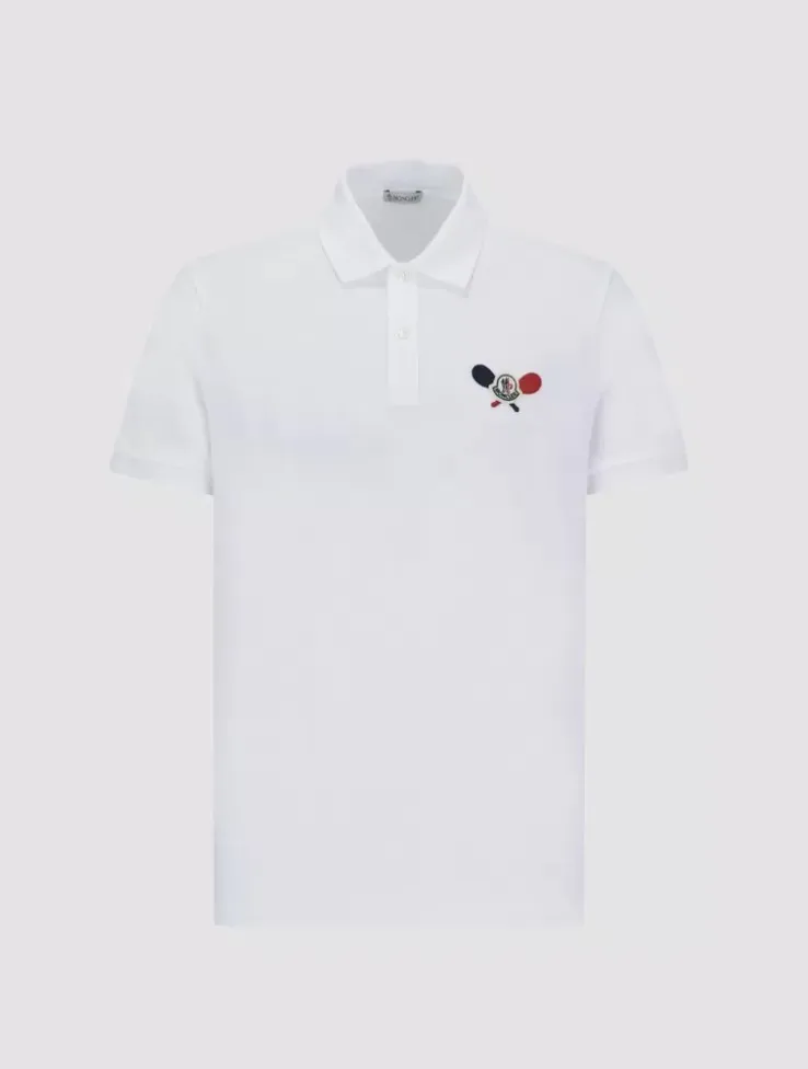 Moncler Tennis Logo Patch Polo Shirt