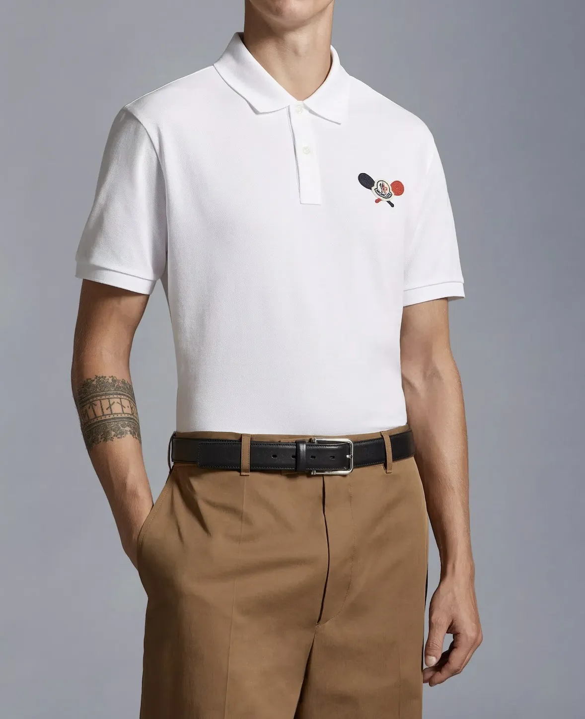 Moncler Tennis Logo Patch Polo Shirt