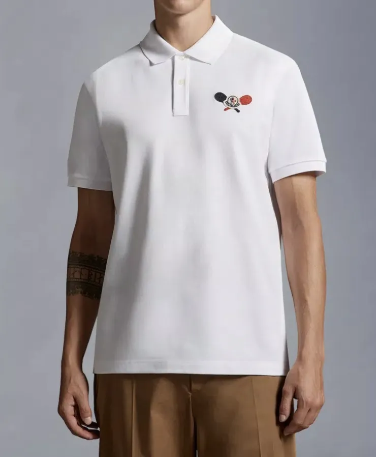 Moncler Tennis Logo Patch Polo Shirt