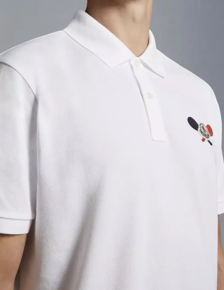 Moncler Tennis Logo Patch Polo Shirt