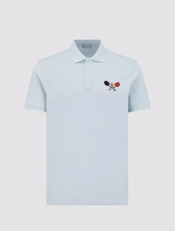 Moncler Tennis Logo Patch Polo Shirt