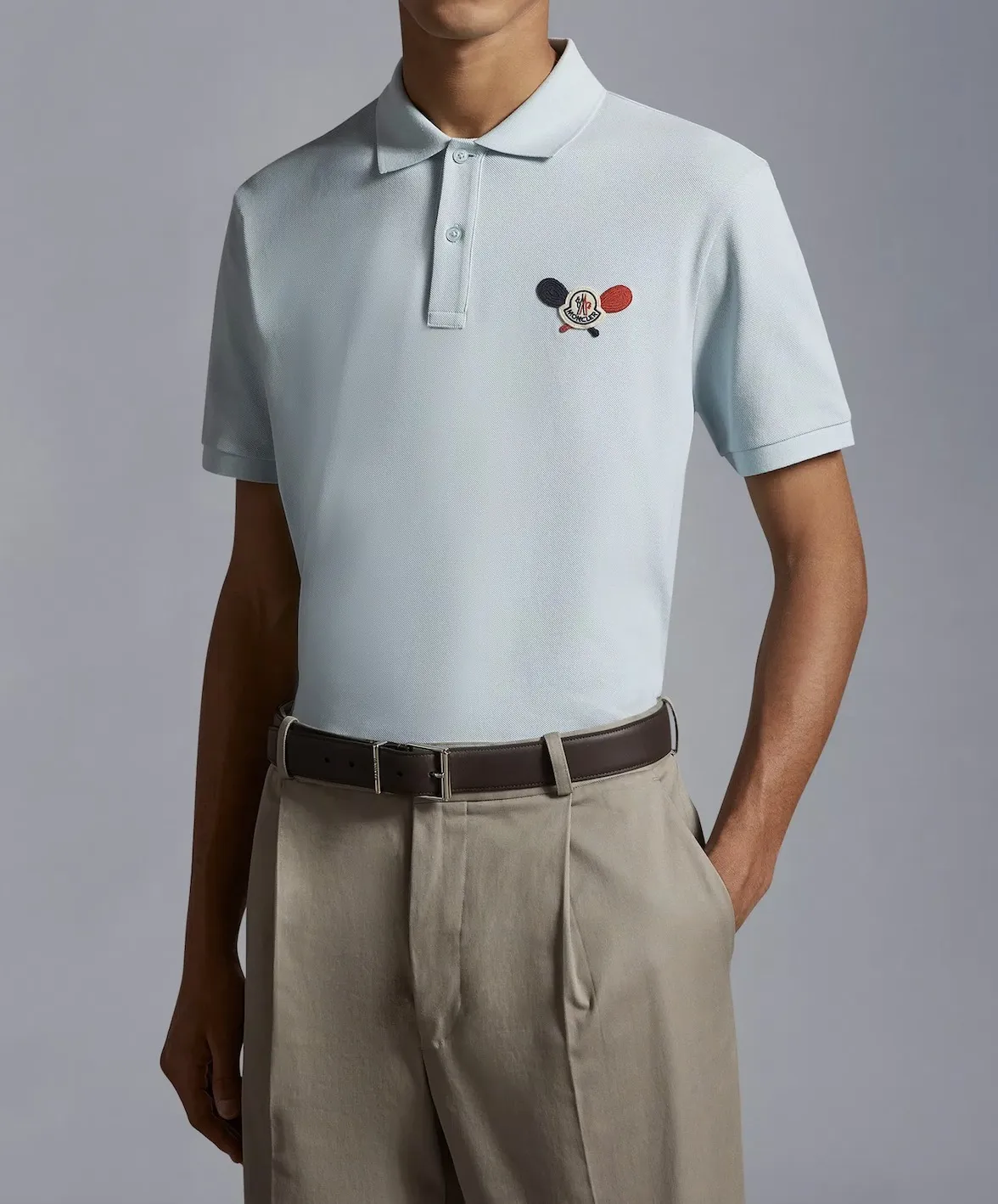 Moncler Tennis Logo Patch Polo Shirt