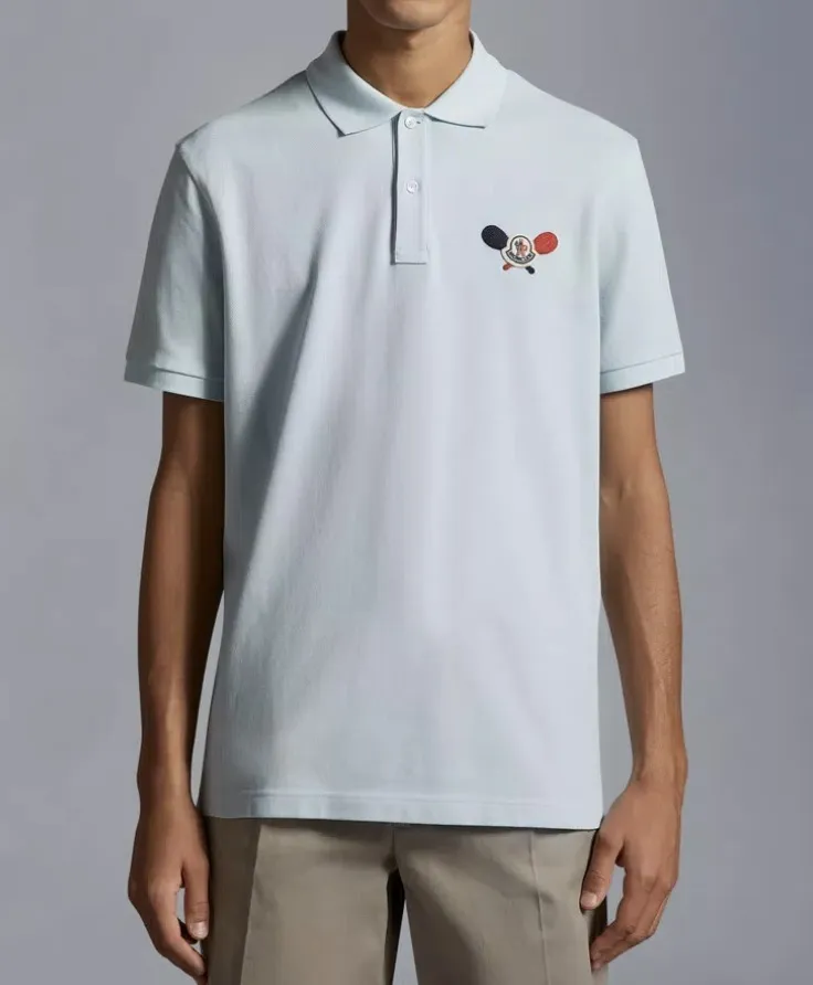 Moncler Tennis Logo Patch Polo Shirt