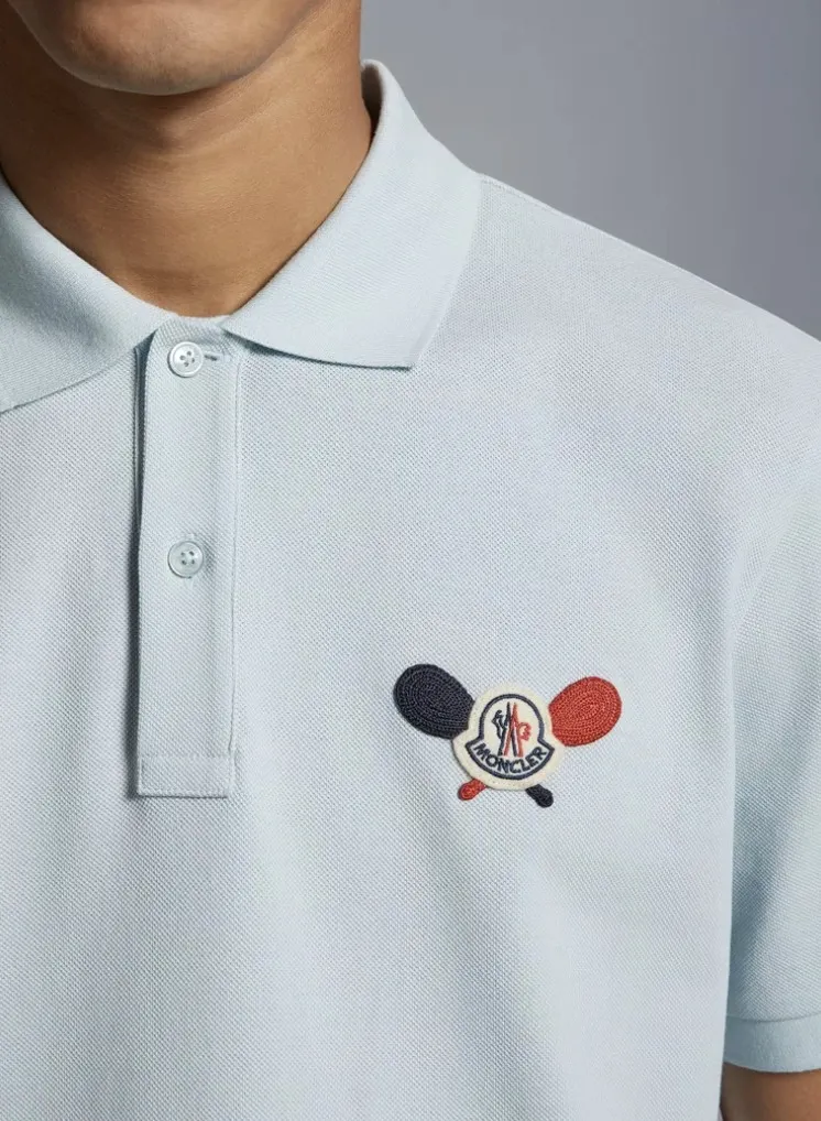 Moncler Tennis Logo Patch Polo Shirt